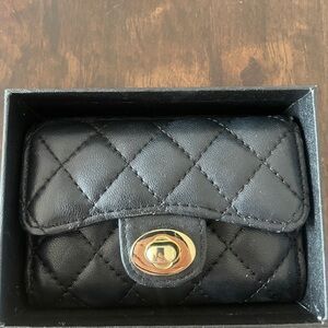 Black Quilted Leather Wallet
